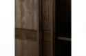 Regał z drzwiami przesuwnymi sosnowy brązowy KATOI