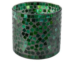 Lampion szklany mozaika zielony Spring 6A L