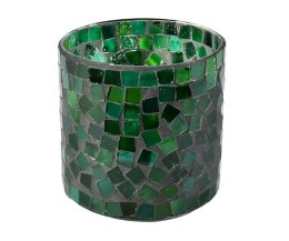 Lampion szklany mozaika zielony Spring 6B M