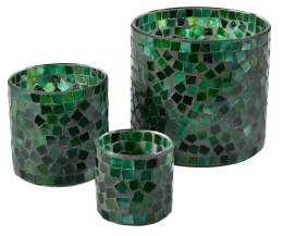 Lampion szklany mozaika zielony Spring 6C M