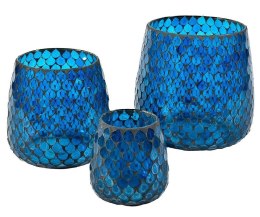 Lampion szklany łuska witraż błękitny Spring 8A L