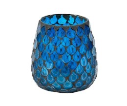 Lampion szklany łuska witraż błękitny Spring 8C S