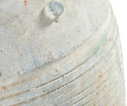 Wazon ceramiczny szkliwiony z poziomymi żłobieniami przecierany antic Garden Old XL