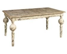 Stół z drewna sosnowego vintage  krótki Grigio 150x90