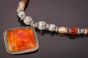 Naszyjnik sznurkowy MEDALION ROMB Biżuteria indyjska