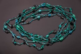 Naszyjnik sznurkowy korale TURKUS Biżuteria indyjska