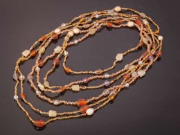 Naszyjnik sznurkowy korale KOLORY ZIEMII Biżuteria indyjska