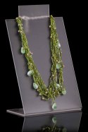 Naszyjnik sznurkowy zielony ŁEZKI Biżuteria indyjska