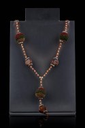 Naszyjnik korale PLECIONKA Biżuteria indyjska