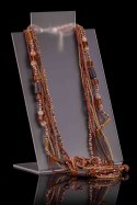 Naszyjnik sznurkowy KORALIKI POMARAŃCZ Biżuteria indyjska