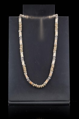 Naszyjnik z koralików JASNE DREWNO Biżuteria indyjska