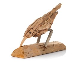 Dekoracja ptak drewniany- na gałęzi hand made