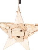 Dekoracja świąteczna gwiazdka wisząca drewnian NATURE XL