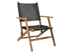 Krzesło z drewna akacjowego czarne London 2