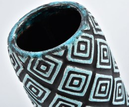 Ceramiczny wazon w romby turkusowy Azzurro