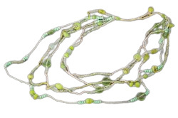 Naszyjnik sznurkowy KORALE ZIELEŃ Biżuteria indyjska