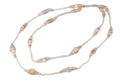 Naszyjnik sznurkowy koraliki ÉCRU Biżuteria indyjska