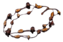 Naszyjnik koraliki na sznurku BURSZTYN Biżuteria indyjska