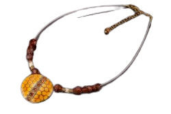Naszyjnik na żyłce PLASTER MIODU Biżuteria indyjska