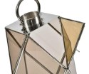 Lampion z przydymionego szkła wysoki geometryczny Deluxe 1A L