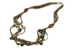 Naszyjnik z koralików MUSZELKI Biżuteria indyjska