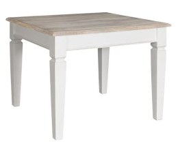 Stół kwadratowy drewniany biały Bristol White 100x100