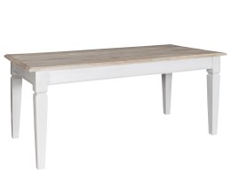 Stół prostokątny drewniany biały Bristol White 180x90