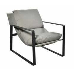 Fotel z metalową ramą i skórzanym obiciem Modern 2