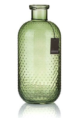 Wazon szklany butelka w kropki zieleń MADI XL