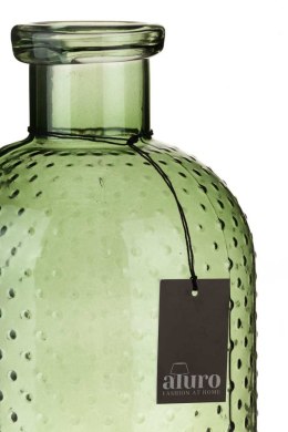 Wazon szklany butelka w kropki zieleń MADI XL