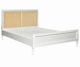 Łóżko drewniane z plecionka wiedeńską Bristol White 200x160