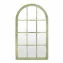 Lustro postarzane okno arkada zielone 140x80 cm BIANCO
