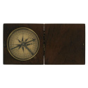 Zamykany kompas "Lewis&Clark" z drewna indyjskiego