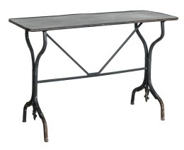Loft stolik metalowy czarny wąski
