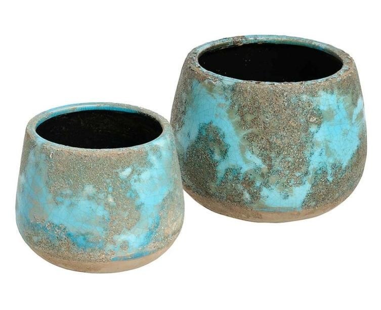 Donica ceramiczna turkusowa Azzurro Old A