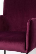 Fotel tapicerowany velvet DEAN bordowy
