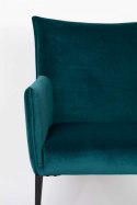 Fotel tapicerowany velvet DEAN niebieski