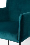 Fotel tapicerowany velvet DEAN niebieski