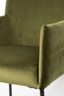 Fotel tapicerowany velvet DEAN oliwkowy