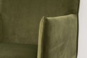 Fotel tapicerowany velvet DEAN oliwkowy