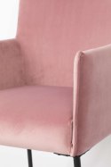 Fotel tapicerowany velvet DEAN różowy