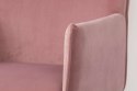 Fotel tapicerowany velvet DEAN różowy
