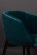 Aksamitny fotel niebieski DOLLY Dutchbone