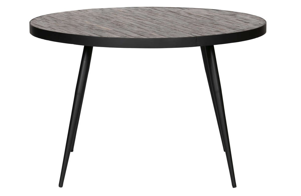 Stół okrągły z drewna i metalu Vic Ø120