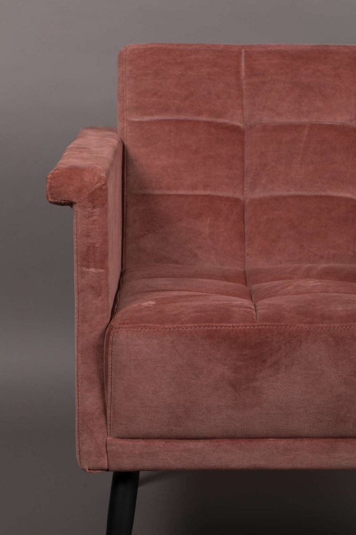 Fotel lounge SIR WILLIAM vintage różowy