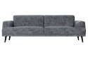 Sofa Brush 3-osobowa 234 cm velvet szara