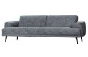 Sofa Brush 3-osobowa 234 cm velvet szara