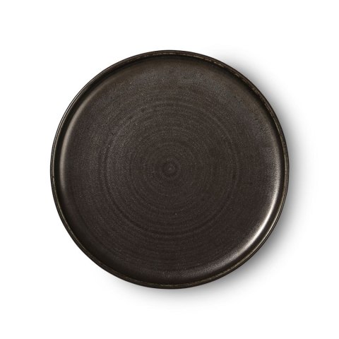 Kolekcja Kyoto: rustykalny talerz obiadowy czarny