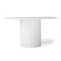Stół okrągły jadalniany Pillar biały 140 cm