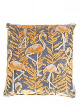 Poduszka z flamingami KYLIE żółta 45x45